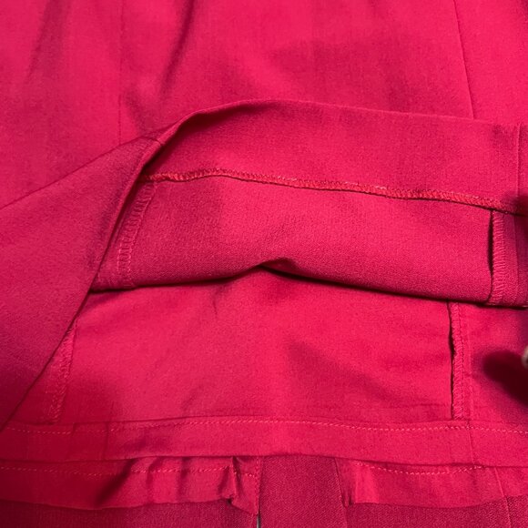 Albert Nipon Pink Red Sheath Dress Size 4 Sleeveless Fitted Cocktail Career - Picture 12 of 12